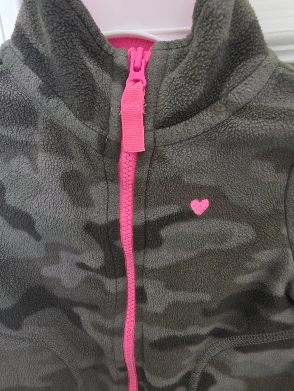 Carter's Pink-Trim Toddler Camo Fleece Jacket